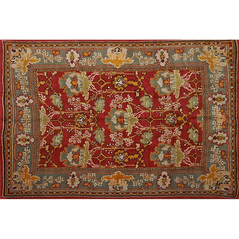 Appraisal: FRENCH ACCENTS Donegal style hand-knotted carpet Condition Report Excellent like-new