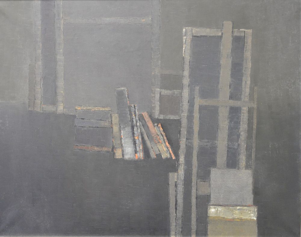 Appraisal: Sergio De Castro Argentinian b L'atelier aux livres oil on