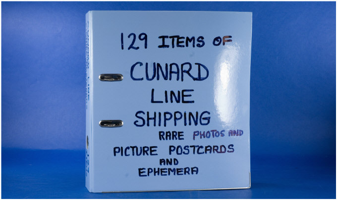 Appraisal: Album of Cunard Line Shipping Items including Rare Photographs and