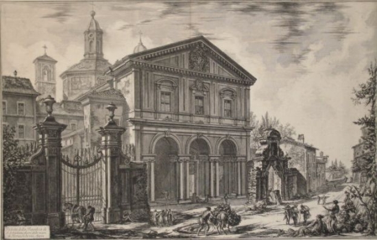 Appraisal: GIOVANNI B PIRANESI Veduta della Basilica di S Sebastiano fouri