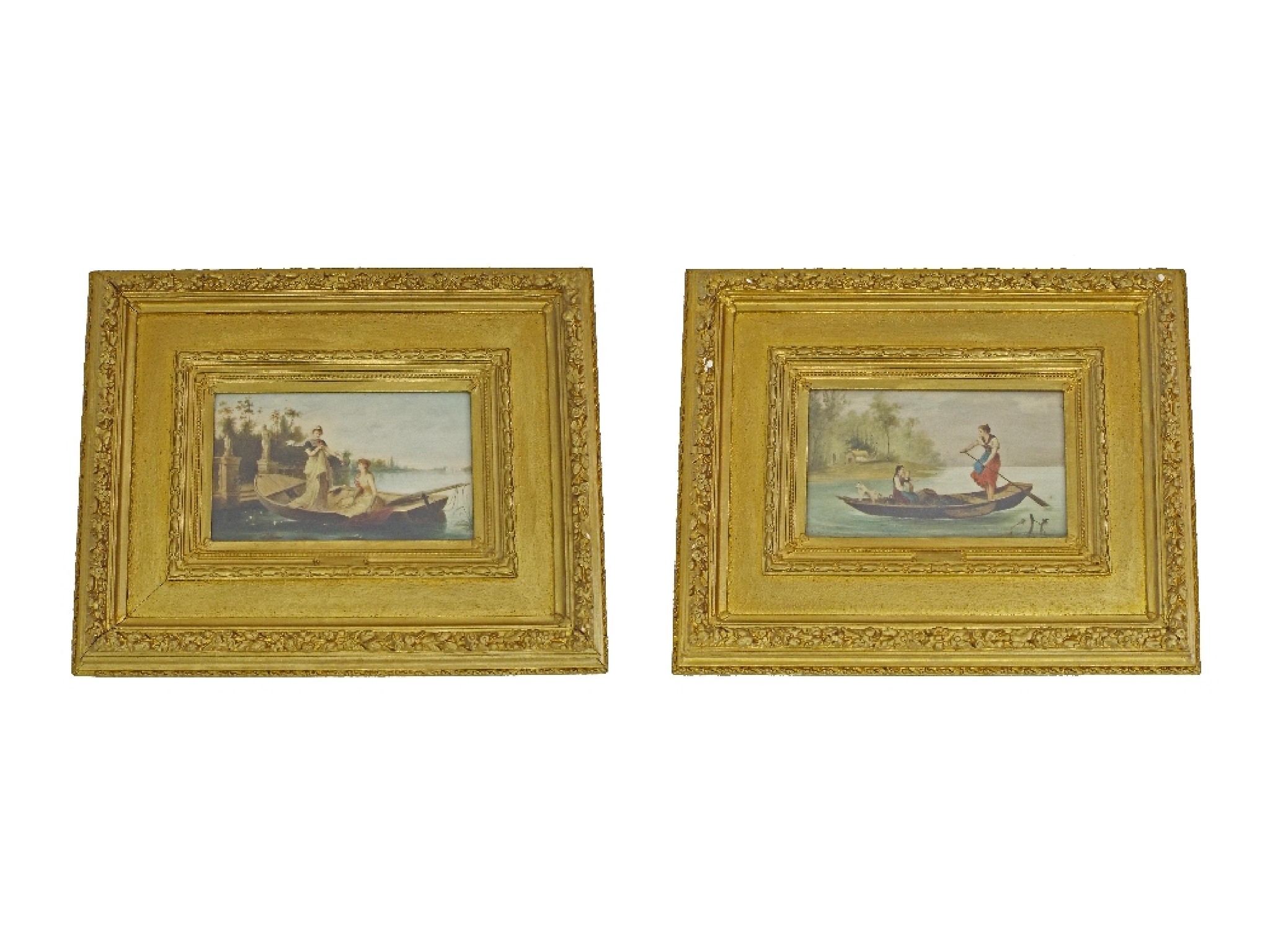 Appraisal: J Wilson th century - pair of boating scenes one