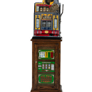 Appraisal: A Cent Rol-A-Top Twin Jackpot Slot Machine on Reverse Printed