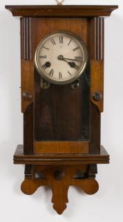 Appraisal: Junghans German Wall Clock Appears to be walnut with Roman