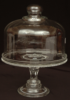 Appraisal: A VICTORIAN GLASS CHEESE BELL AND COMPORT