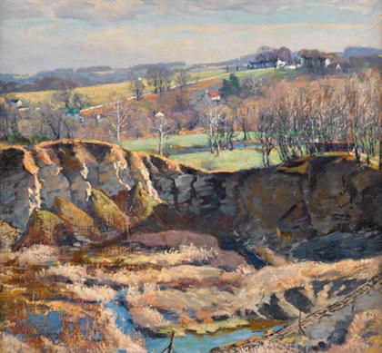 Appraisal: ROY C NUSE american - THE QUARRY AND BEYOND Signed