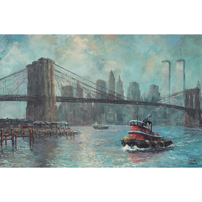 Appraisal: Robert Lebron American b ''New York Skyline '' c oil