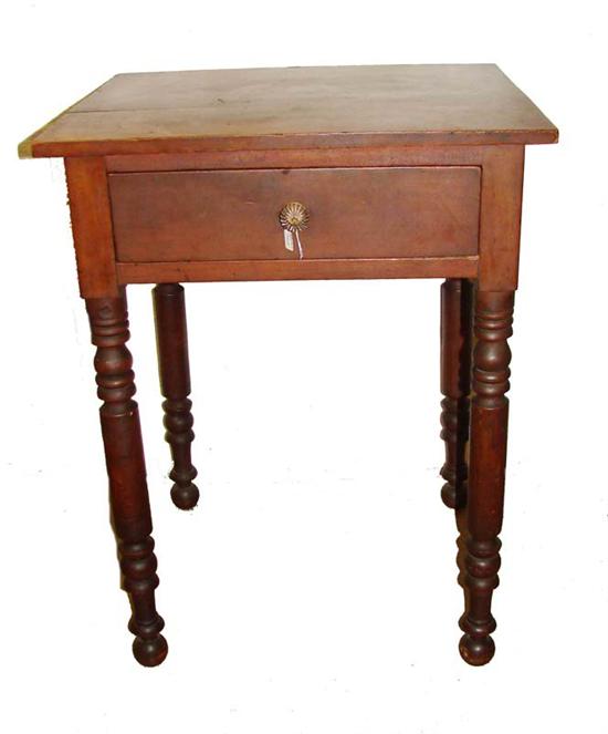 Appraisal: COUNTRY SHERATON STAND American th century cherry Good turnings and