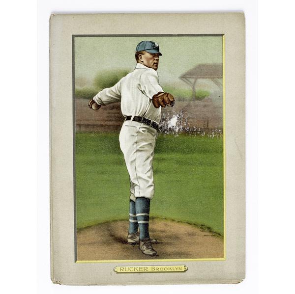 Appraisal: Three T Turkey Red cabinet cards for the Brooklyn Dodgers