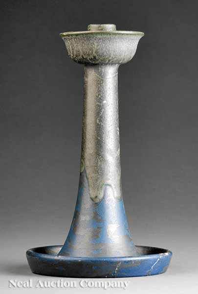 Appraisal: A Newcomb Pottery Candlestick c - decorated with an experimental