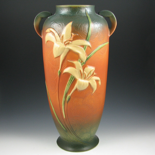 Appraisal: Roseville Zephyr Lily - Floor Vase Roseville Zephyr Lily floor