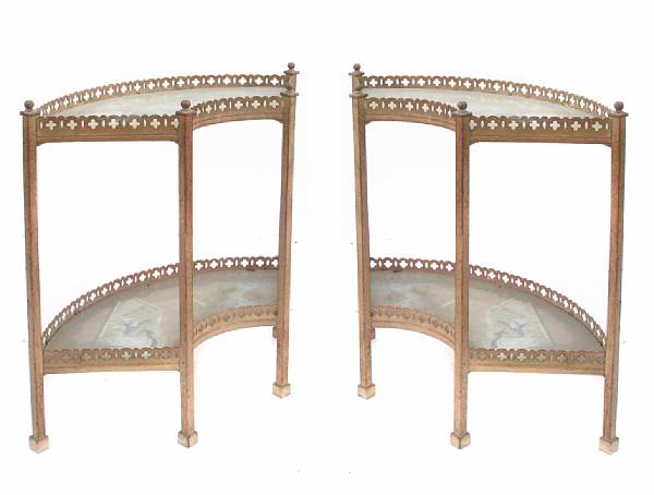 Appraisal: A pair of Continental paint decorated and tole metal two