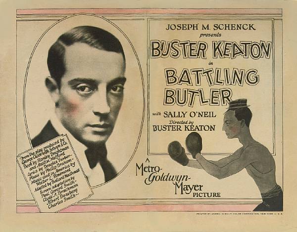 Appraisal: Battling Butler Metro-Goldwyn-Mayer lobby card condition A very rare paper