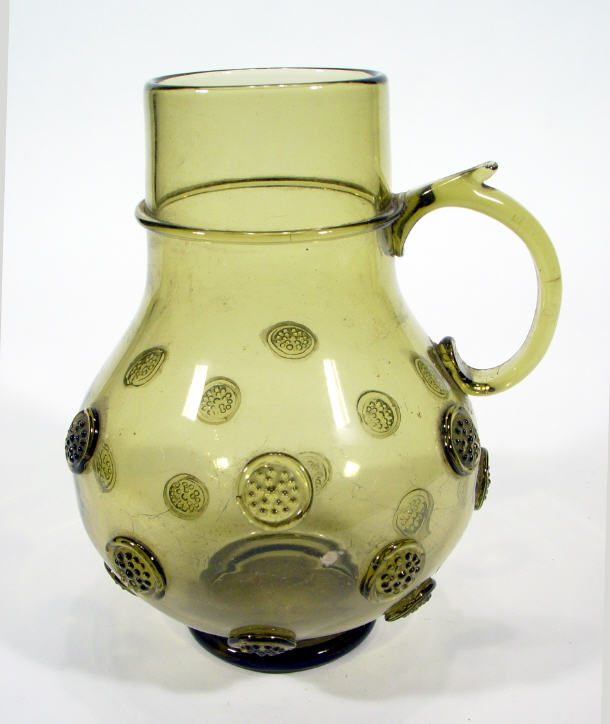 Appraisal: Continental amber glass bellamine style jug with moulded decoration cm