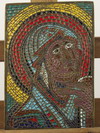 Appraisal: RUSSIAN CLOISONNE ICON - Bust portrait of the Madonna depicted