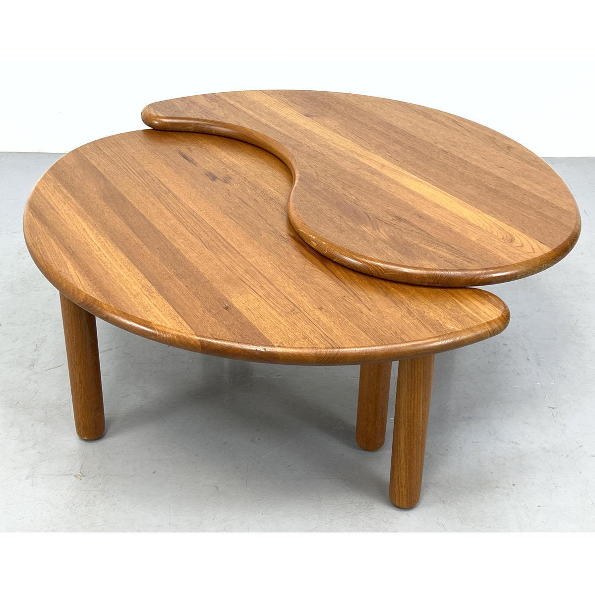 Appraisal: Danish Modern Teak Yin Yang Coffee Table Second half of