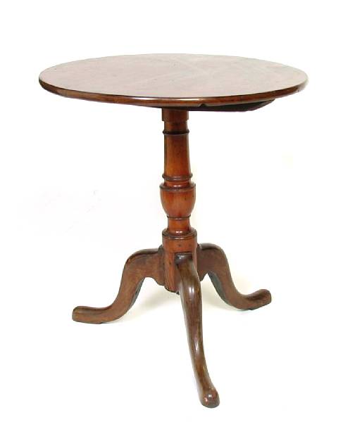 Appraisal: A George III mahogany tilt-top table height in diameter in