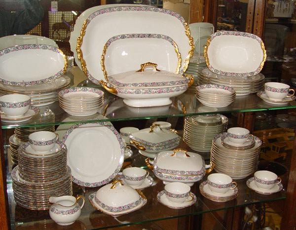 Appraisal: FRENCH LIMOGES FINE CHINA SERVICE Jean Pouyet Ca - pieces