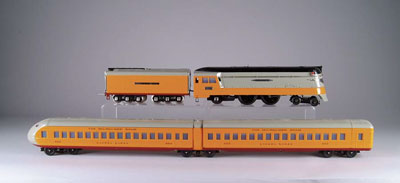 Appraisal: LIONEL LTI O-GAUGE HIAWATHA ENGINE TENDER AND TWO CARS CONDITION