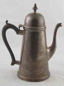 Appraisal: A late Victorian silver coffee pot of George II style