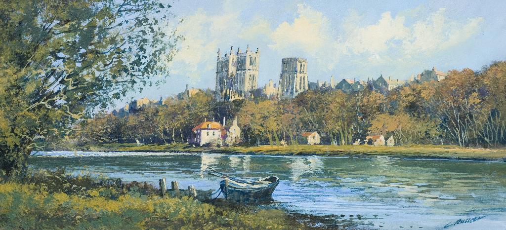 Appraisal: COLIN RUSSELL th CENTURY DURHAM CATHEDRAL signed lower right oil