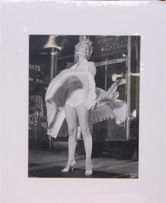 Appraisal: BERNARD OF HOLLYWOOD MARILYN MONROE PHOTOGRAPH Marilyn in the billowing