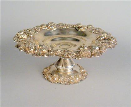 Appraisal: George W Shiebler sterling silver compote Of circular form with