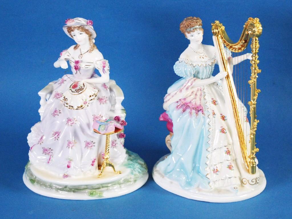 Appraisal: ROYAL WORCESTER CHINA FIGURE from 'The Graceful Arts' Series 'Music'