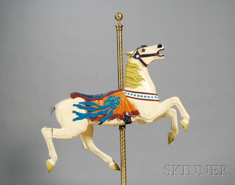 Appraisal: Carved and Painted Jumper Carousel Horse Herschell-Spillman Company North Tonawanda