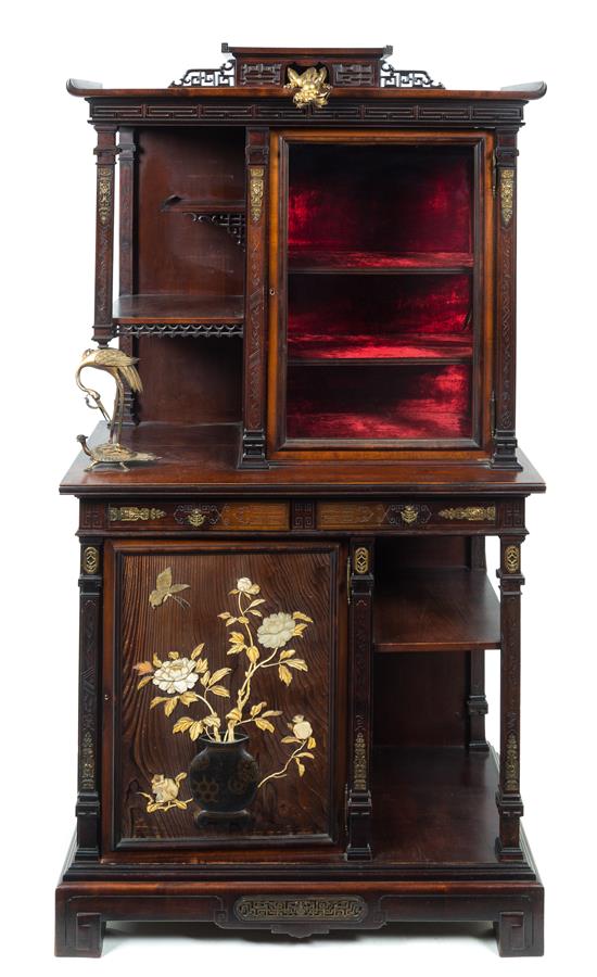 Appraisal: Sale Lot A French Gilt Bronze Mounted Japonesque Vitrine Cabinet