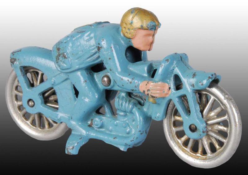 Appraisal: Cast Iron Hubley Toy Racer Motorcycle Description Nickel wheels No