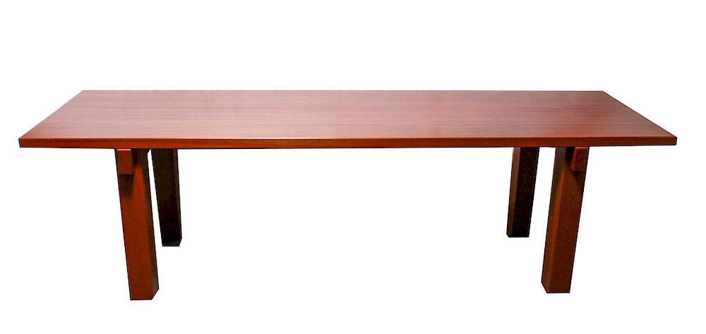 Appraisal: Nakashima Manner Modern Mahogany Dining Table George Nakashima manner modern