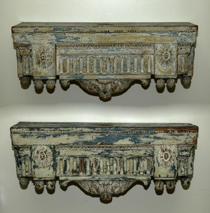 Appraisal: Pair of Louis XVI-Style Painted Console Tables x x in