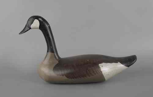 Appraisal: Maryland carved and painted high head goose decoy ca h