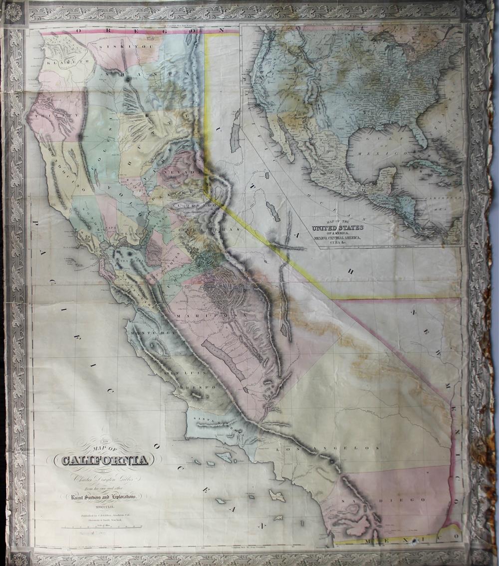 Appraisal: CHARLES DRAYTON GIBBES A NEW MAP OF CALIFORNIA STOCKTON CALIFORNIA