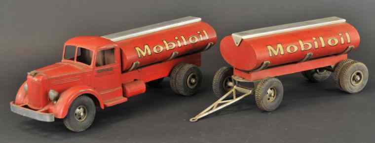 Appraisal: SMITH MILLER MOBILOIL TRUCK TRAILER Made of die-cast and wood