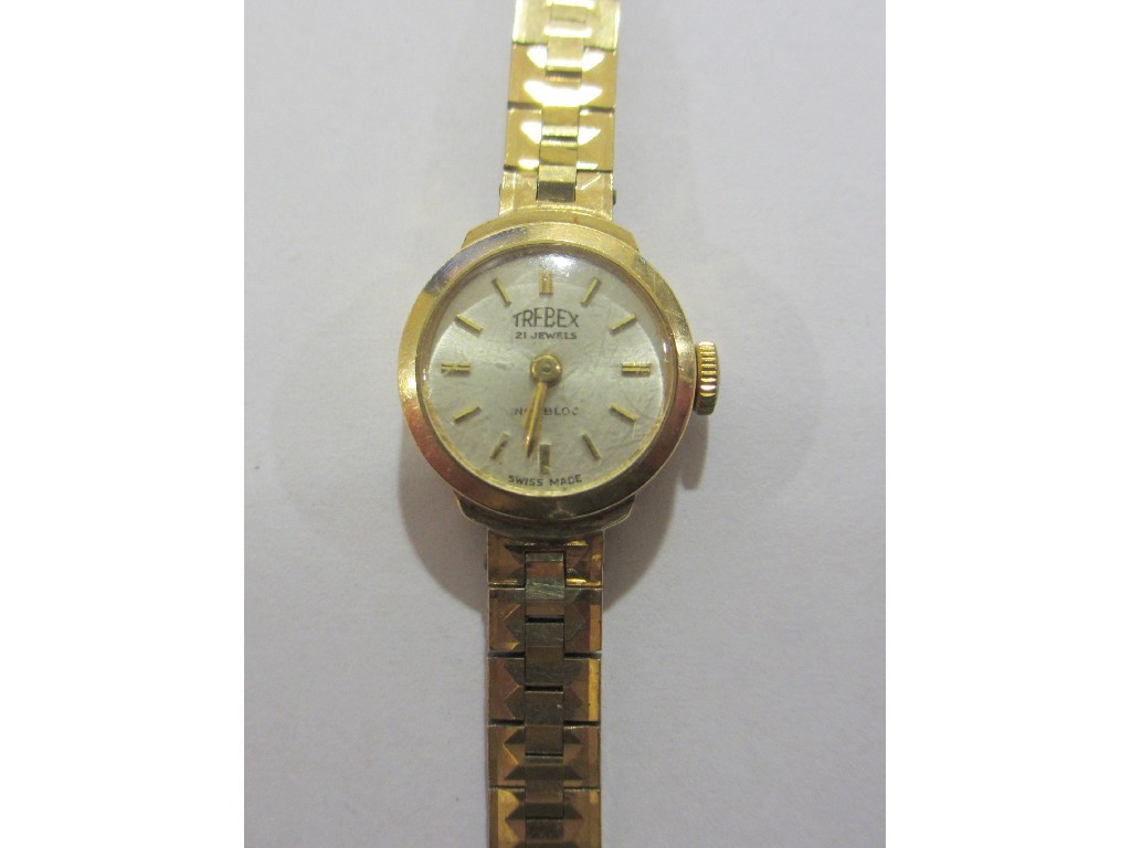 Appraisal: Ladies ct gold bracelet watch by Trebex