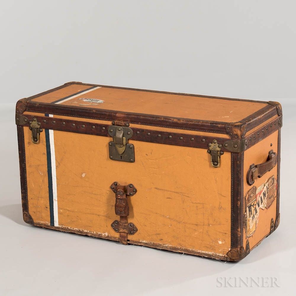 Appraisal: Louis Vuitton Steamer Trunk Louis Vuitton Steamer Trunk France c