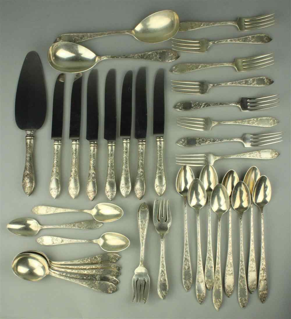 Appraisal: SCHOFIELD SILVER COMPANY '' LORRAINE'' PATTERN PART FLATWARE SERVICE circa