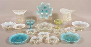 Appraisal: Pieces of Opalescent Pattern Glass Tallest measures - h