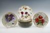 Appraisal: PLATES - Set of eleven hand painted Limoges plates ca