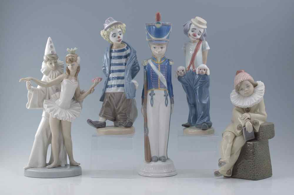 Appraisal: LLADRO PORCELAIN FIGURINES CARNIVAL COUPLE Salvador Furio designer glazed issued