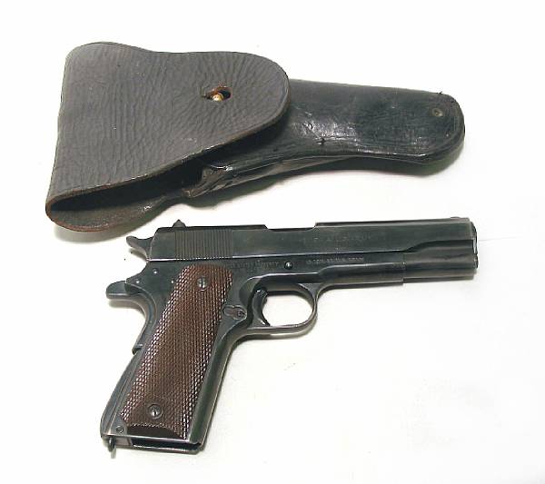 Appraisal: A U S Model A pistol by Ithaca Serial no