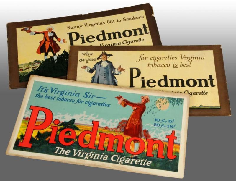 Appraisal: Lot of Piedmont Cigarette Posters Description All have edge wear