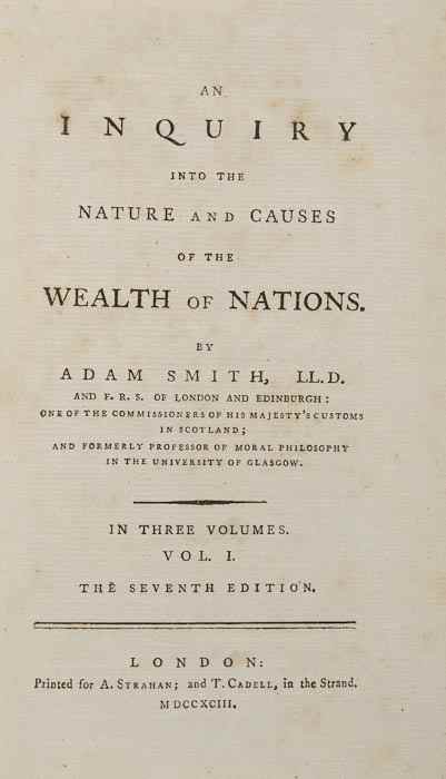 Appraisal: Smith Adam An Inquiry into the Nature and Causes of