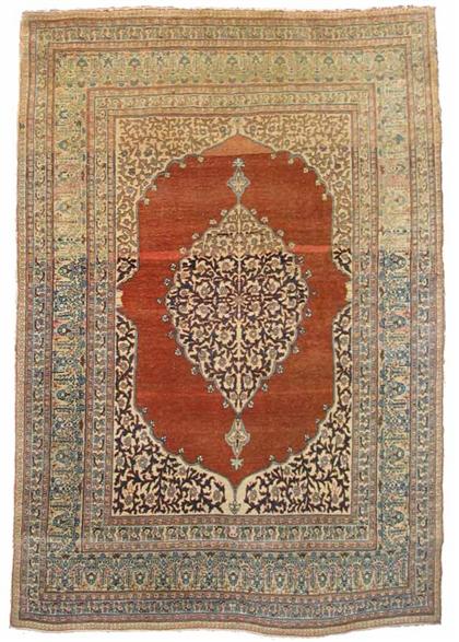 Appraisal: Tabriz rug northwest persia circa ft in x ft in