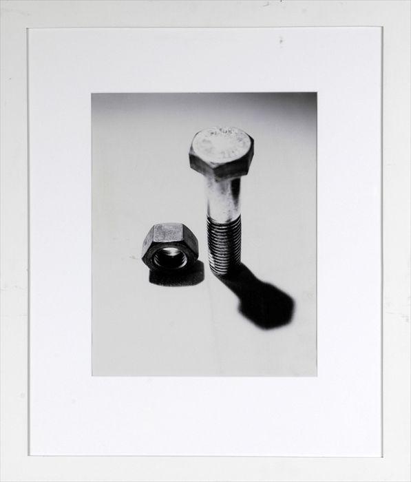 Appraisal: th C School Nut and Bolt Black and white photograph