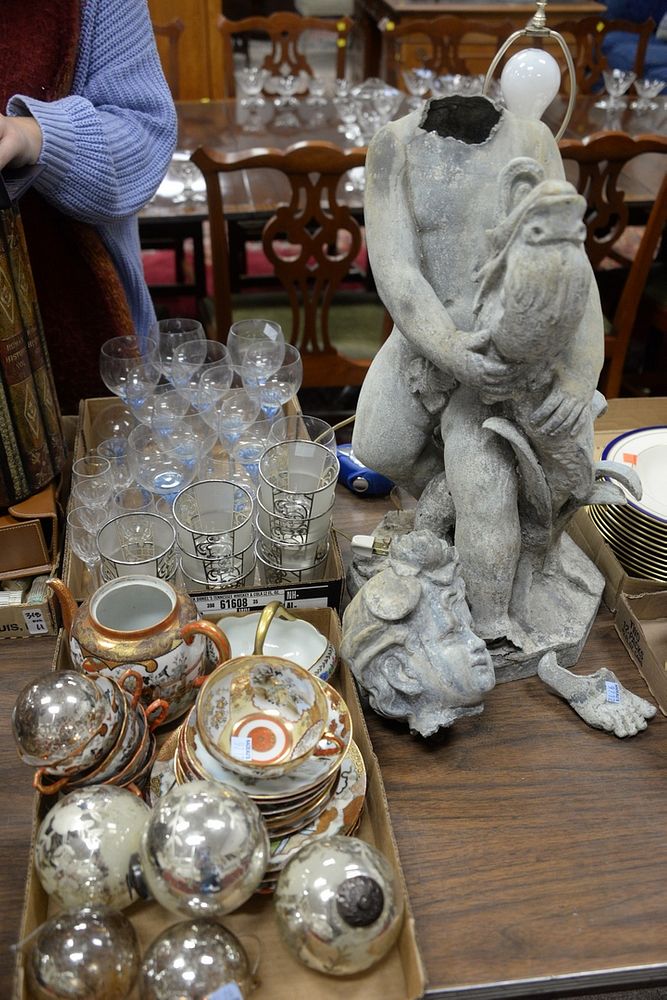 Appraisal: Group of Assorted Items to include lead figure holding a