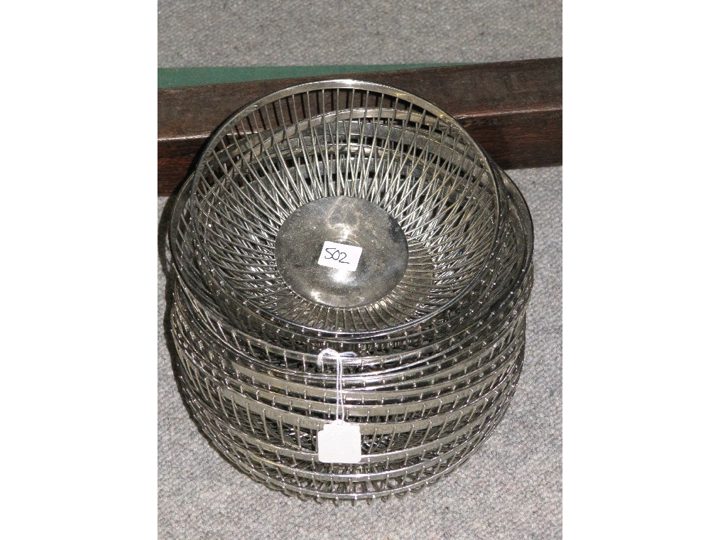 Appraisal: Lot comprising assorted white metal baskets