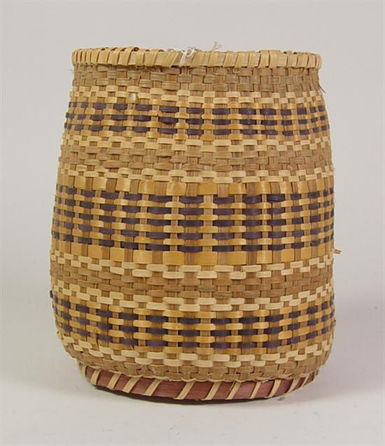 Appraisal: Cherokee Indian Splint Oak Maple Basket Mid to late th