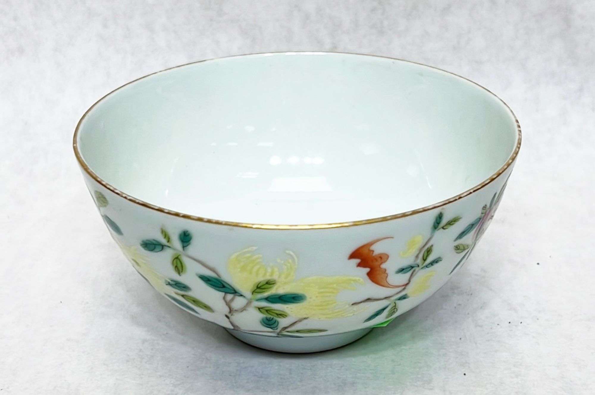 Appraisal: Chinese famille rose porcelain bowl character mark to underside Measures